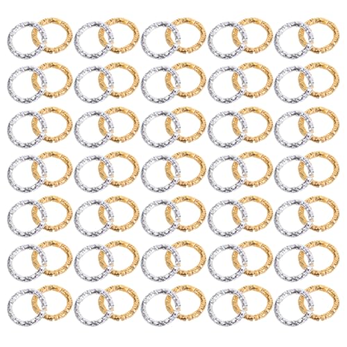 Gogogmee 600 Stück Gedrehte Offene Jump Ringe in Silber und Gold Verstellbare Metall-connectoren für DIY Schmuckherstellung Vielseitig Einsetzbar für Halskettenreparatur und Bastelprojekte von Gogogmee