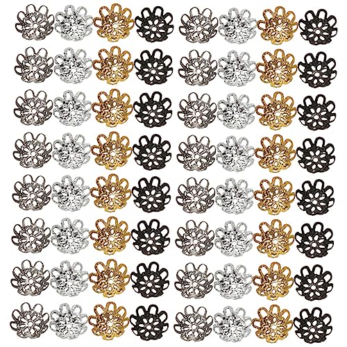 Gogogmee 600 Stück Perlenkappen Blumenform Herzform Schmuckzubehör DIY Endkappen für Halsketten Armbänder Bastelperlen Schmuckherstellung Gogogmee 600 Stück Perlenkappen Blumenform Herzform Schmuckzubehör DIY Endkappen für Halsketten Armbänder Bastelperlen Schmuckherstellung von Gogogmee