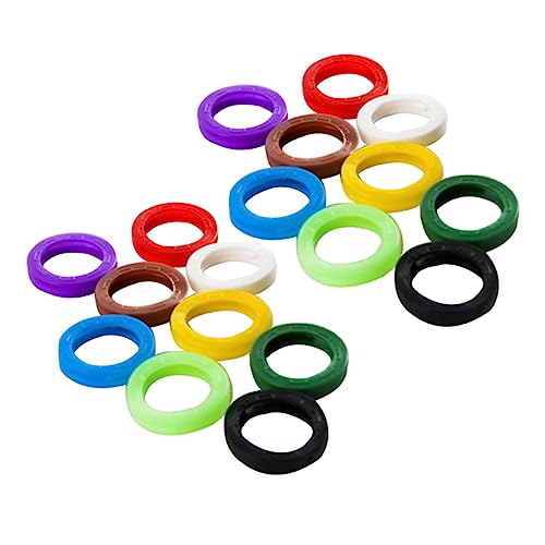 Gogogmee 64Stücke Silikon Schlüssel Kappen Teiliges Farbige Schlüsselhüllen zur Einfachen Identifizierung Elastische Gummikappen für Schlüssel Schlüsselmarker für Ordnung von Gogogmee