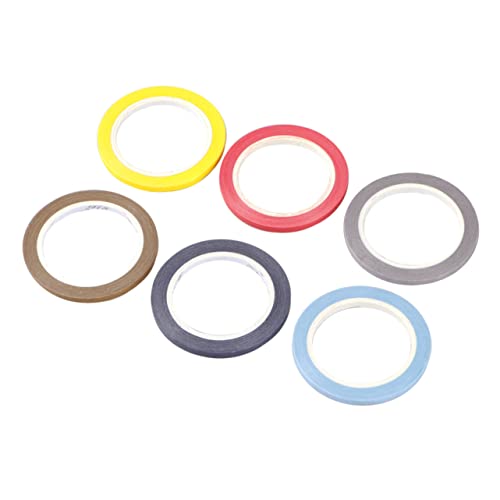 Gogogmee 6Rollen Washi Tape Einfarbigem Design Klebeband für Geschenkverpackungen Scrapbooking und DIY Projekte von Gogogmee