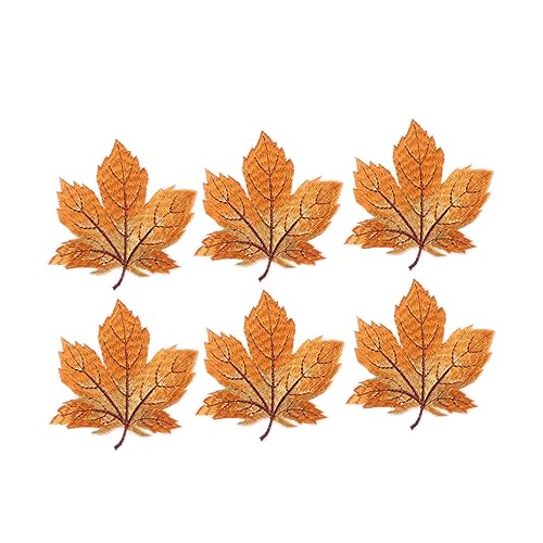 Gogogmee Ahornblatt-Heißschmelzaufkleber 6 Stück Stickerei-Patch für -Kleidungstasche Gogogmee Ahornblatt-Heißschmelzaufkleber 6 Stück Stickerei-Patch für -Kleidungstasche von Gogogmee