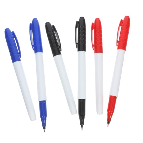 Gogogmee 6Stücke Abwischbare Whiteboard Marker Wiederverwendbare Trockene Radiermarker mit Feiner Spitze für Büro Schule und Zuhause von Gogogmee