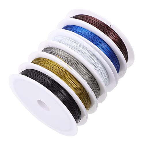 Gogogmee 6Stücke Beschichteter Kupferdraht für DIY Armbänder und Schmuckherstellung Flexibler Perlendraht für Bastelprojekte Gemischte Farben von Gogogmee