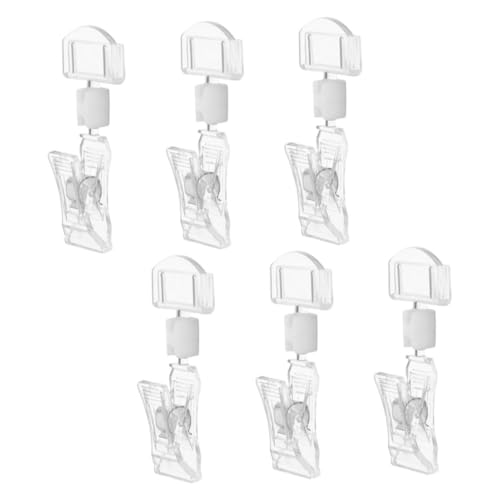Gogogmee 6Stücke Drehbare Schilderhalter Clips Doppelseitige Preisschildhalter für Supermärkte und Ausstellungen Langlebig und Einfach zu Bedienen für Optimale Präsentation von Gogogmee