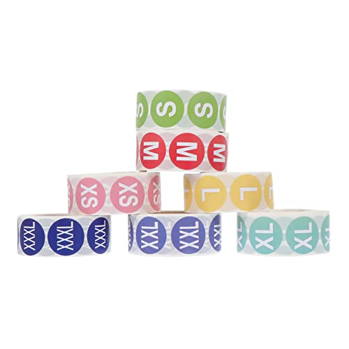 Gogogmee 7 Rollen Runde Größenaufkleber für Kleidung Klare Textetiketten Xs Xxxl Selbstklebende Kleidergrößenetiketten für Einzelhandel Bekleidungsläden Gogogmee 7 Rollen Runde Größenaufkleber für Kleidung Klare Textetiketten Xs Xxxl Selbstklebende Kleidergrößenetiketten für Einzelhandel Bekleidungsläden von Gogogmee