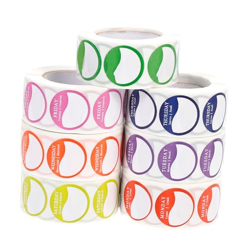 Gogogmee 7 Rollen Teiliges Ablösbare Wochentags aufkleber Bunte Food Restaurant Labels Haftstark Rückstandsfrei Entfernbar für Küche Lager und Verpackung Gogogmee 7 Rollen Teiliges Ablösbare Wochentags aufkleber Bunte Food Restaurant Labels Haftstark Rückstandsfrei Entfernbar für Küche Lager und Verpackung von Gogogmee