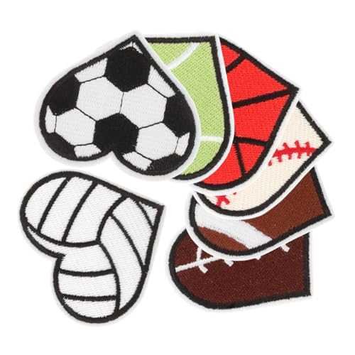 Gogogmee 7 Stück Teiliges Bestickte Applikations Patches für Kleidung Herz und Ballsport Muster Dekorative Nähflicken zum Reparieren und Verzieren von Jeans Taschen und Mehr Gogogmee 7 Stück Teiliges Bestickte Applikations Patches für Kleidung Herz und Ballsport Muster Dekorative Nähflicken zum Reparieren und Verzieren von Jeans Taschen und Mehr von Gogogmee