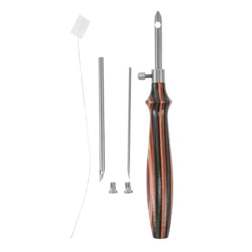 Gogogmee 7 Stück Teiliges Verstellbares Punch Needle mit Holzgriff Bequemes Stick und Filznadel für Anfänger Tragbares Kompaktes DIY Filzhandwerkswerkzeug für Erwachsene und Reisen von Gogogmee