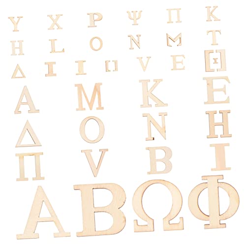 Gogogmee 72 Stück Griechische Holzbuchstaben Set Unfertige Holzbuchstaben für DIY Bastelprojekte für Dekoration Lernhilfen und Kreative Gestaltung Gogogmee 72 Stück Griechische Holzbuchstaben Set Unfertige Holzbuchstaben für DIY Bastelprojekte für Dekoration Lernhilfen und Kreative Gestaltung von Gogogmee