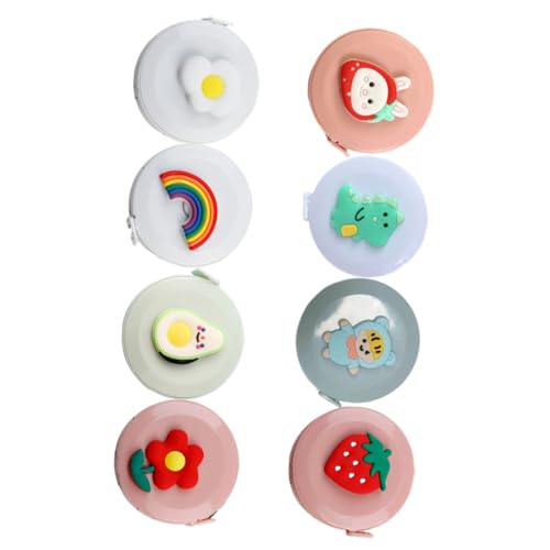 Gogogmee 8 Stck Mini Einziehbares Flexibles Maßband im Niedlichen Cartoon design Kompakt und Praktisch für Nähen DIY Körpermessung und Vielseitigen Einsatz mit Lesbaren Markierungen von Gogogmee