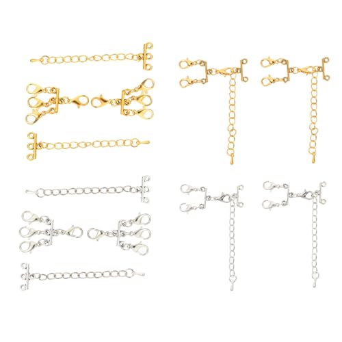 Gogogmee 8 Stück Teiliges Schmuckkettenverbinder mit Doppelten Hummer verschlüssen aus Edelstahl und Kupfer Rostfrei Langlebig Leicht für DIY Mehrreihige Armbänder Halsketten Gogogmee 8 Stück Teiliges Schmuckkettenverbinder mit Doppelten Hummer verschlüssen aus Edelstahl und Kupfer Rostfrei Langlebig Leicht für DIY Mehrreihige Armbänder Halsketten von Gogogmee