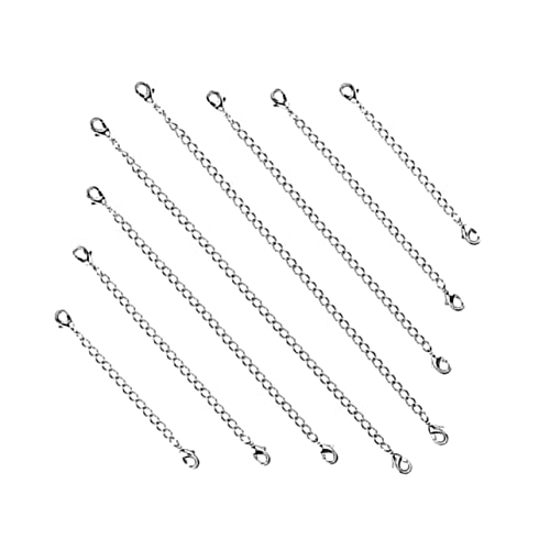 Gogogmee 8Stücke Kette mit Karabinerverschluss Verlängerungskette für DIY Schmuck zum Anpassen von Halsketten und Armbändern von Gogogmee