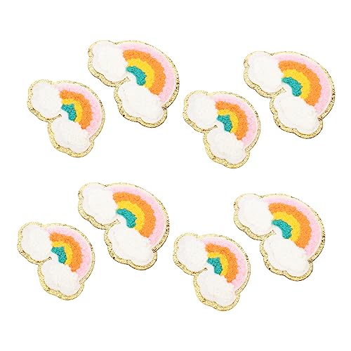 Gogogmee 8Stücke Stickerei Patches Chenille Kleiderapplikationen Dekorative Nähflicken für Kleidung und Taschen zum Aufbügeln und Verschönern von DIY Projekten von Gogogmee
