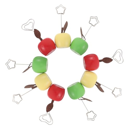 Gogogmee 9 Stück Teiliges Memo Clip Holder aus Robustem Holz Fruchtförmige Bunte Apfel Basis Vielseitiger Notizhalter für Büro Zuhause und Studio Dekorativ und Funktional für Fotos Karten Gogogmee 9 Stück Teiliges Memo Clip Holder aus Robustem Holz Fruchtförmige Bunte Apfel Basis Vielseitiger Notizhalter für Büro Zuhause und Studio Dekorativ und Funktional für Fotos Karten von Gogogmee