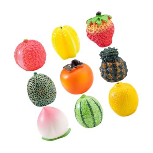 Gogogmee 9 Stück Teiliges Mini Obst Set Realistische Künstliche Früchte aus Harz für Puppenhaus Tischdekoration Vielseitige Deko für Schaufenster und Gogogmee 9 Stück Teiliges Mini Obst Set Realistische Künstliche Früchte aus Harz für Puppenhaus Tischdekoration Vielseitige Deko für Schaufenster und von Gogogmee