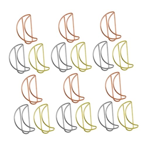 Gogogmee 90 Stück Teiliges Mondförmige Paperclip Lesezeichen Metall Büroklammern mit Glatter Oberfläche in Gold Roségold und Silber Multifunktionale Dokumenten und Schulorganizer für Büro Gogogmee 90 Stück Teiliges Mondförmige Paperclip Lesezeichen Metall Büroklammern mit Glatter Oberfläche in Gold Roségold und Silber Multifunktionale Dokumenten und Schulorganizer für Büro von Gogogmee