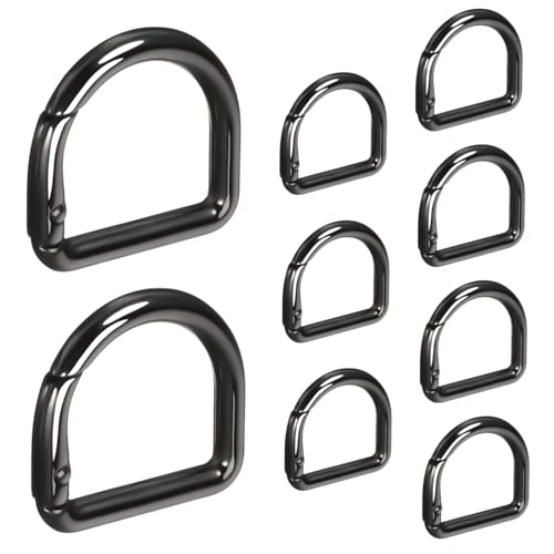 Gogogmee 9Stücke Teiliges D Ring Federclip Metall Robuste D Ringe für Taschen Schlüsselanhänger Gürtelschnallen Campingzubehör Gunmetal Vielseitige Anwendung Gogogmee 9Stücke Teiliges D Ring Federclip Metall Robuste D Ringe für Taschen Schlüsselanhänger Gürtelschnallen Campingzubehör Gunmetal Vielseitige Anwendung von Gogogmee