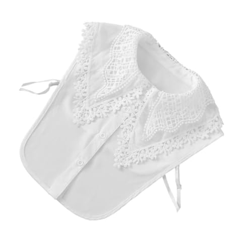 Gogogmee Abnehmbarer Damen Spitzen Fake Collar Atmungsaktiver Eleganter Spitzenkragen für Blusen und Pullover Leichter Weißer Krageneinsatz als Kostümaccessoire und Stilverstärker Gogogmee Abnehmbarer Damen Spitzen Fake Collar Atmungsaktiver Eleganter Spitzenkragen für Blusen und Pullover Leichter Weißer Krageneinsatz als Kostümaccessoire und Stilverstärker von Gogogmee