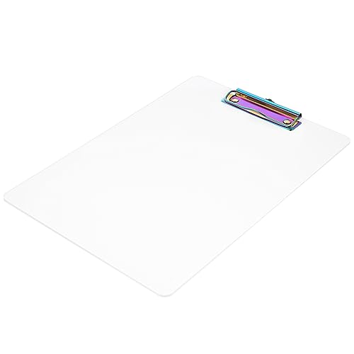 Gogogmee Acryl Klemmbrett Transparent Schreibunterlage für Büro Schule und Studenten für Dokumentenorganisation und Sicheres Schreiben von Gogogmee