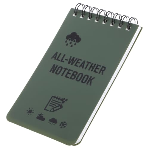 Gogogmee Allwetter Pocket Notebook Wasserdichtes Notizbuch mit Spiralbindung für Büro Outdoor und Camping Vielseitig Einsetzbar für Notizen und Erinnerungen von Gogogmee