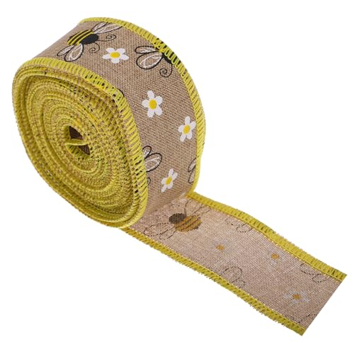 Gogogmee Bienenmuster Geschenkband Dekoratives Schleifenband für Diy Basteln Haaraccessoires Bekleidungszubehör Hochwertige Stoffqualität Farbintensiv Langlebig für Geschenkverpackung und Gogogmee Bienenmuster Geschenkband Dekoratives Schleifenband für Diy Basteln Haaraccessoires Bekleidungszubehör Hochwertige Stoffqualität Farbintensiv Langlebig für Geschenkverpackung und von Gogogmee
