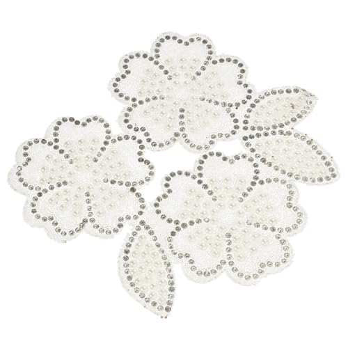 Gogogmee Blumenförmiges Bügelbild Strass Applikation Weißer Pflaumenblüten Patch Zum Aufbügeln Für Kleidung Taschen Schuhe DIY Textil Zubehör Gogogmee Blumenförmiges Bügelbild Strass Applikation Weißer Pflaumenblüten Patch Zum Aufbügeln Für Kleidung Taschen Schuhe DIY Textil Zubehör von Gogogmee