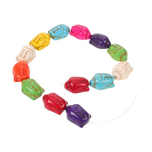 Gogogmee Buddha Perlen mit Loch Naturstein Schmuck Spacer Perlen für DIY Armbänder Halsketten Handgefertigte Schmuckzubehör von Gogogmee