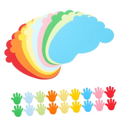 Gogogmee Bunte Papier Hand Fuß ausschnitte für Wanddekoration Schule Kinderzimmer DIY Freude Frühling Party Deko zum Aufhängen und Selbstgestalten Gogogmee Bunte Papier Hand Fuß ausschnitte für Wanddekoration Schule Kinderzimmer DIY Freude Frühling Party Deko zum Aufhängen und Selbstgestalten von Gogogmee
