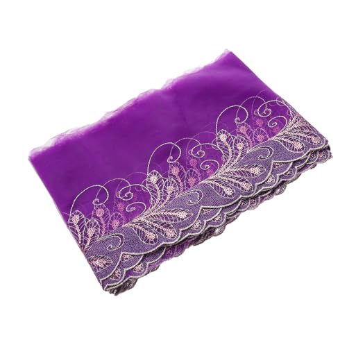 Gogogmee Bunte Pfauenfeder Spitze für Puppenkleider Spitzenbesatz mit Elegantem Design Atmungsaktiv Leicht Langlebig für DIY Puppenbekleidung und Bastelprojekte von Gogogmee