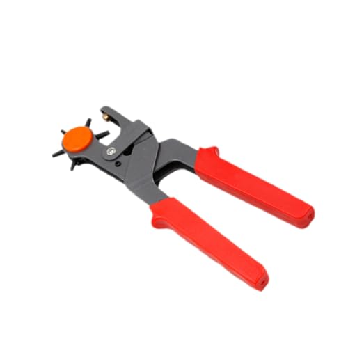 Gogogmee Carbon Steel Lochzange für Gürtel Leder Handlochstanze mit Rutsch Griff Verschleißfest Langlebig Geeignet für Leder Canvas Papier Kunststoff und Gurtmaterialien von Gogogmee