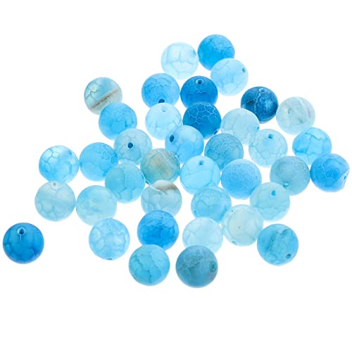 Gogogmee DIY Frosted Agate Spacer Beads Runde Perlen Blau für Schmuckherstellung Bastelperlen für Armbänder und Designs Gogogmee DIY Frosted Agate Spacer Beads Runde Perlen Blau für Schmuckherstellung Bastelperlen für Armbänder und Designs von Gogogmee