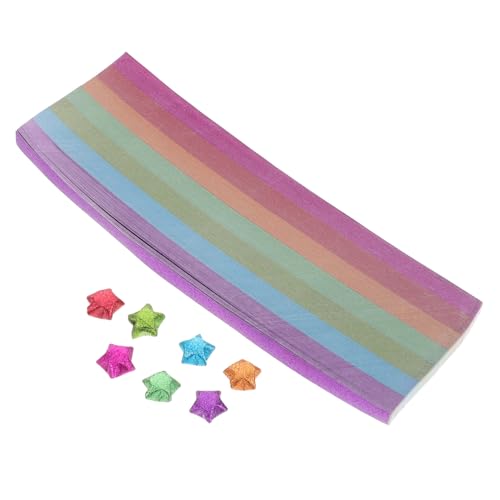 Gogogmee DIY Glitzer Origami Papier Sparkly Stern Faltpapierstreifen für Basteln Glänzend Buntes Papier für Kreative Dekorationen und Geschenkgestaltung Gogogmee DIY Glitzer Origami Papier Sparkly Stern Faltpapierstreifen für Basteln Glänzend Buntes Papier für Kreative Dekorationen und Geschenkgestaltung von Gogogmee