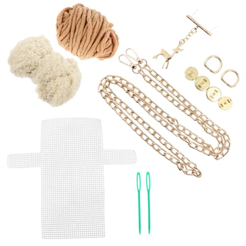 Gogogmee DIY Strickset für Damen Tasche Häkelgarn Material mit Handgefertigtem Reh anhänger Geeignet für Anfänger Kreative Geldbörse zum Selbermachen Praktische Handtasche Zufällige Farbe Gogogmee DIY Strickset für Damen Tasche Häkelgarn Material mit Handgefertigtem Reh anhänger Geeignet für Anfänger Kreative Geldbörse zum Selbermachen Praktische Handtasche Zufällige Farbe von Gogogmee