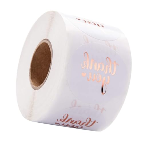 Gogogmee Dankeschön Aufkleber Goldgeprägte Umschlagsticker Dekorative Selbstklebende Etiketten für Hochzeit Party Geschenkverpackung Scrapbook und DIY basteln von Gogogmee