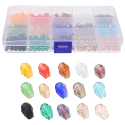 Gogogmee Dekorative Wassertröpfchen Glasperlen Farben DIY Schmuckzubehör für Armbänder und Multifunktional Langlebig für Bastelprojekte von Gogogmee