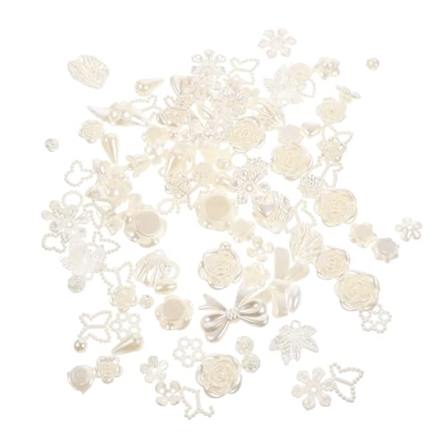 Gogogmee Dekoratives Resin Charms Set Weiß Halbperlen Blumen Schleifen Flach Rückseite für DIY Nagelkunst Maniküre Nail Decorations Schmuckbastel Zubehör Gogogmee Dekoratives Resin Charms Set Weiß Halbperlen Blumen Schleifen Flach Rückseite für DIY Nagelkunst Maniküre Nail Decorations Schmuckbastel Zubehör von Gogogmee