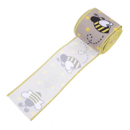 Gogogmee Dekoratives Schleifenband mit Bienenmuster Breit Vielseitiges DIY band für Geschenkverpackung Basteln und Partydeko Langlebiges Tischband für Kreative Gestaltung von Gogogmee