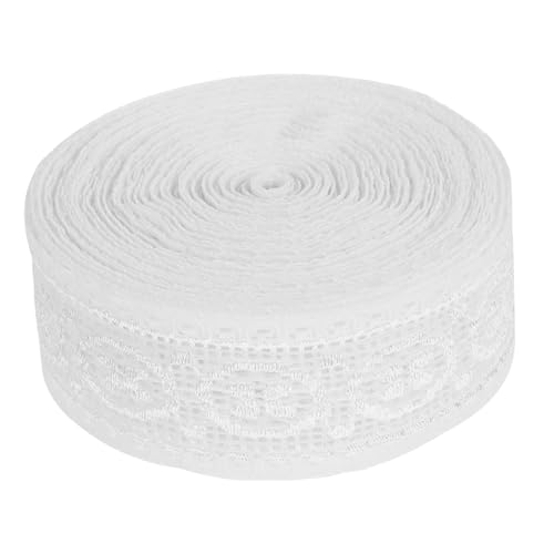 Gogogmee Dekoratives Spitzenband Elastisches DIY Bastelmaterial für Hochzeitsfeiern Weiß Vielseitig Einsetzbar für Kleidung Verpackungen und Heimdekoration von Gogogmee