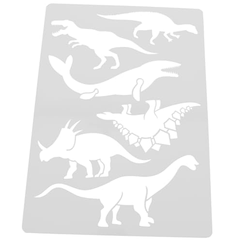 Gogogmee Dinosaurier Malvorlagen Schablonen aus Wiederverwendbare Zeichenschablonen für Bastelarbeiten DIY Scrapbook Malen Langlebige und Leicht zu Reinigende Dino Schablonen von Gogogmee