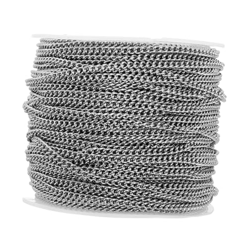 Gogogmee Edelstahl Lose Kette Unverschweißt Gedrehte Seitenkette Verstellbar Leicht Langlebig für Halsketten Armbänder Ohrringe Schmuckherstellung Zubehör Gogogmee Edelstahl Lose Kette Unverschweißt Gedrehte Seitenkette Verstellbar Leicht Langlebig für Halsketten Armbänder Ohrringe Schmuckherstellung Zubehör von Gogogmee