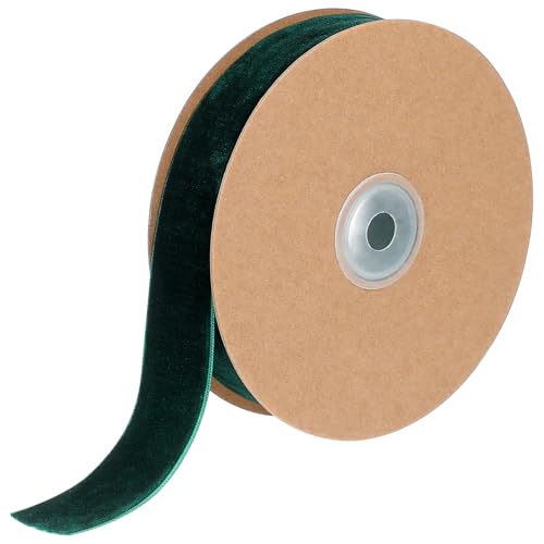 Gogogmee Elastische Einseitige Samt florband in Dunkelgrün Langlebiges Geschenkband für Verpackungen DIY dekorationen Kleidung und Partyzubehör von Gogogmee