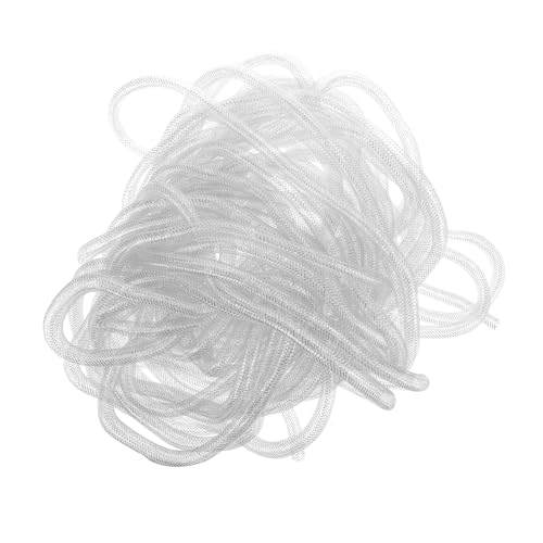Gogogmee Elastische Mesh schlauchschnur Silber weiß für DIY Armbänder Haarschmuck Kleidung Schuhzubehör Vielseitig Kreativ Gestaltbar Modisch Funkeln von Gogogmee