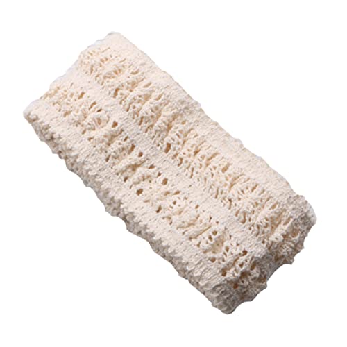 Gogogmee Elastisches Baumwollspitzen DIY Haarband Handgefertigtes Accessoire Breit für Kreative Haardekoration und Festliche Projekte Beige von Gogogmee