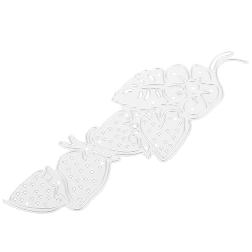 Gogogmee Erdbeer Stanzschablone Kohlenstoffstahl DIY Schneidform für Scrapbooking Kartenherstellung und Papierkunst Wiederverwendbar Einfach zu Bedienen für Grußkarten und Dekoration von Gogogmee