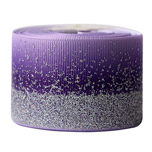 Gogogmee Farbverlauf Glitter Grosgrain Band Yards Lila Dekoband für Geschenkverpackung DIY Hochzeitsfeier und Bastelprojekte von Gogogmee