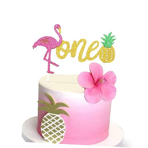 Gogogmee Flamingo Ananas Kuchendekoration Zylinder Glitzernder Kuchenaufsatz Geburtstagskuchenaufsatz Kuchenaufsatz Für Party Flash Requisiten von Gogogmee