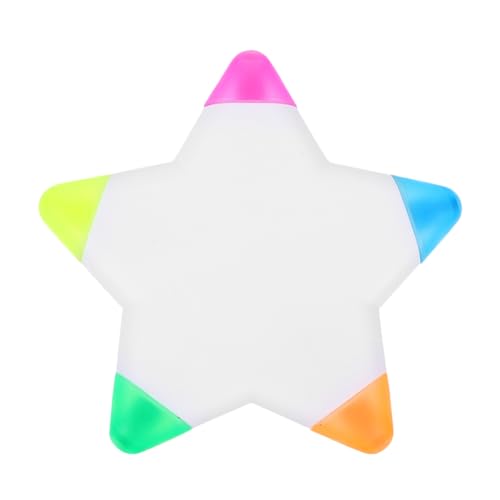Gogogmee Fünffarbiger Sternform Graffiti Marker Fluoreszierende Textmarker für Schule und Büro Leuchtende Farben Ergonomisch Flach für Einfaches Halten zum Markieren Zeichnen und Notizen Gogogmee Fünffarbiger Sternform Graffiti Marker Fluoreszierende Textmarker für Schule und Büro Leuchtende Farben Ergonomisch Flach für Einfaches Halten zum Markieren Zeichnen und Notizen von Gogogmee