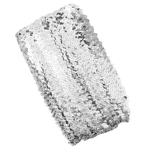 Gogogmee Funkelnder Pailletten Fransenbesatz Elastischer für DIY Nähprojekte Zierband zur Dekoration von Kleidung und Röcken Bastelarbeiten von Gogogmee