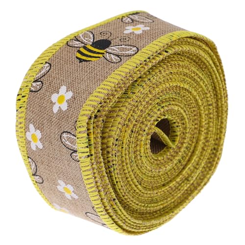 Gogogmee Geschenkband mit Bienemuster Glatte Oberfläche Gesäumte Kanten Vielseitiges Dekoband für Geschenkverpackung DIY Bastelarbeiten und Partydekoration Gogogmee Geschenkband mit Bienemuster Glatte Oberfläche Gesäumte Kanten Vielseitiges Dekoband für Geschenkverpackung DIY Bastelarbeiten und Partydekoration von Gogogmee