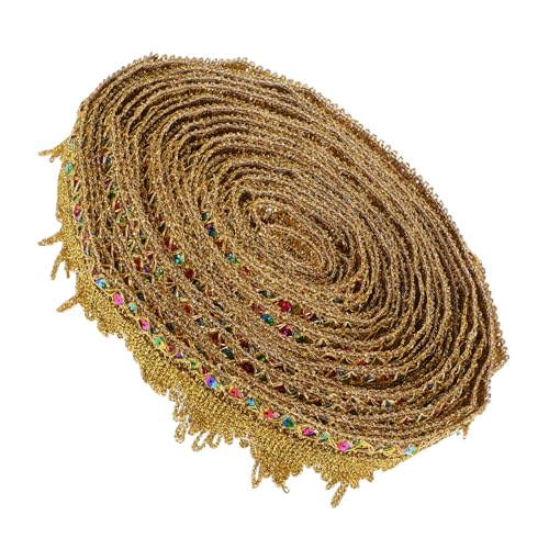 Gogogmee Goldene Pailletten Spitzenbesatz Glänzend Metallisches Spitzenband Robust Elegant für DIY Basteln Nähen Schmuckverzierung Kleidung Geschenkdekoration Gogogmee Goldene Pailletten Spitzenbesatz Glänzend Metallisches Spitzenband Robust Elegant für DIY Basteln Nähen Schmuckverzierung Kleidung Geschenkdekoration von Gogogmee